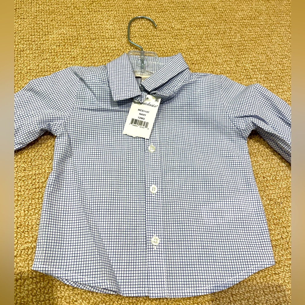 NWT 12M baby boy Oxford shirt